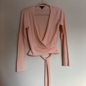 J. Crew Light Pink Wrap Sweater